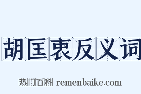 胡匡衷反义词是什么意思的图片